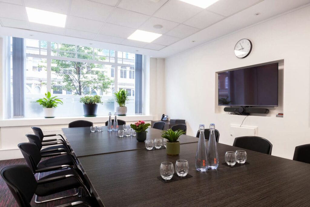 Professional office environment with modern technology at Gilmoora House.